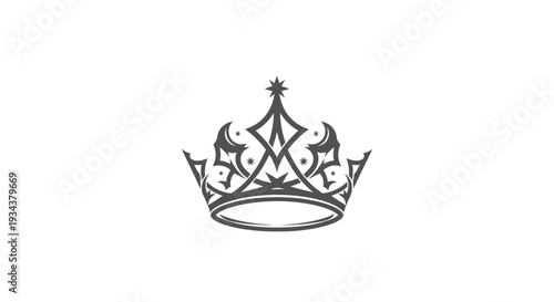 Elegant Crown Emblem - Royal Symbol, Vintage Design, Luxury Icon