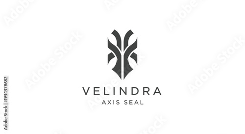 Modern Abstract Logo Design for Velindra, Axis Seal - Elegant Symbol