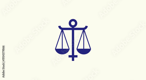 Justice symbol scales of justice icon, law and legal concept, equality and fairness symbol