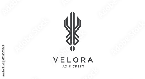 Modern Abstract Logo Design with Geometric Shapes and Text