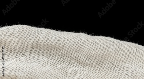closeup of white fabric texture
