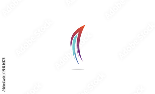 abstract arrow up image logo design business sport logo