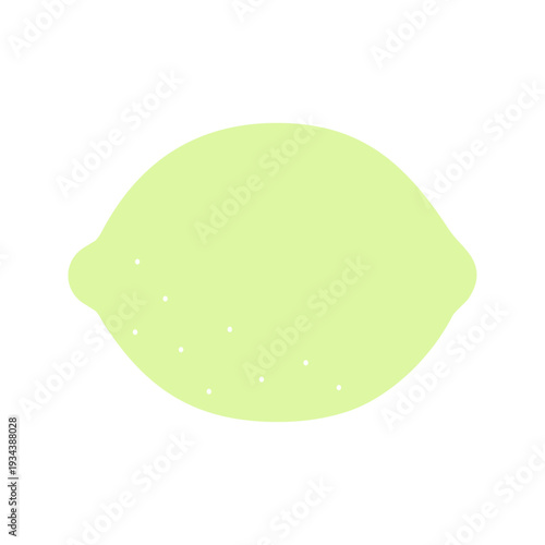 ライムのシンプルアイコン（ライトグリーン・フラット）