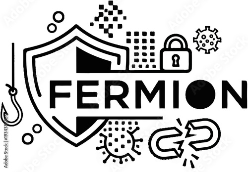 Shield graphic with hook, lock, virus, and broken link symbols and text