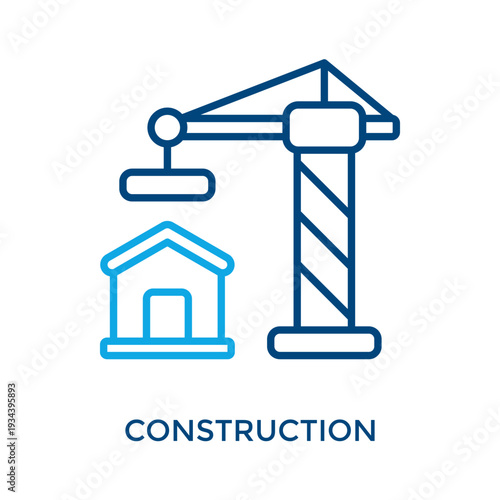 Construction Icon Outline Color Style. Vector Illustration For Graphic Design