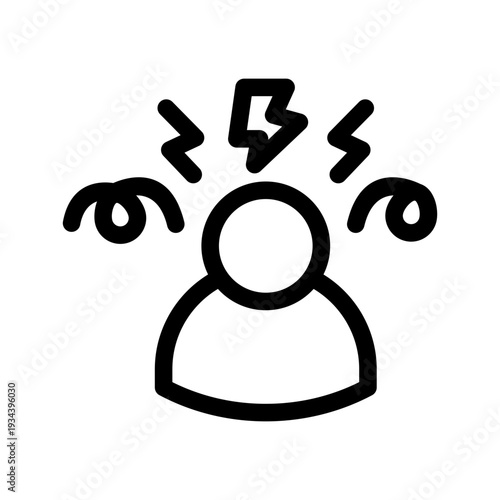 Stress Icon Vector Symbol Design Illustration