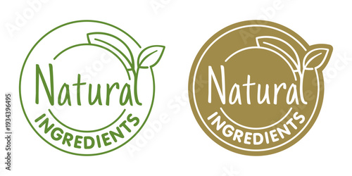 Natural Ingredients Elegant Label