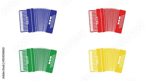 Colorful fan-shaped cards arranged in four distinct vibrant groups