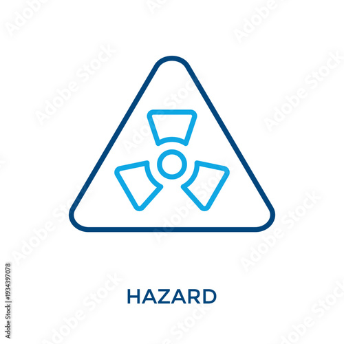Hazard Icon Outline Color Style. Vector Illustration For Graphic Design