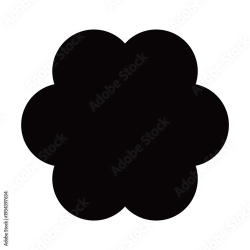 	6枚花びらのようなシンプルシルエット