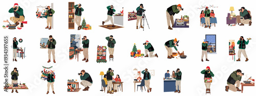 Photographer capturing festive hot pot meals and holiday gatherings, documenting joyful moments with friends and family.