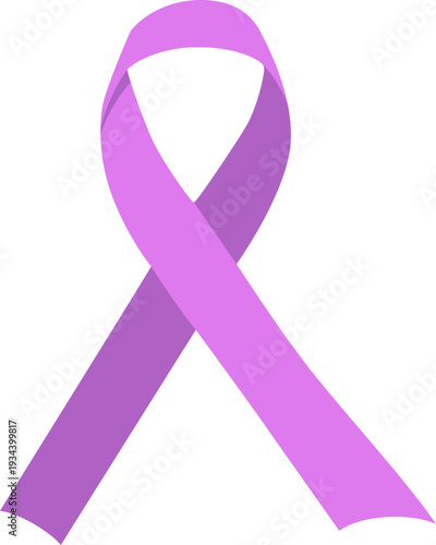 Purple Awareness Ribbon Vector Symbol