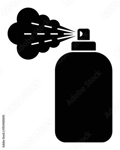 Aerosol Can Spraying Mist Vector Illustration