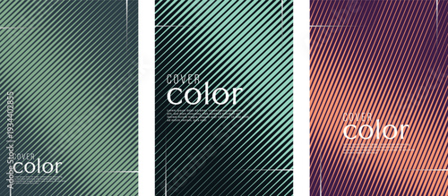 Abstract gradient geometric cover designs with colorful patterns and textures