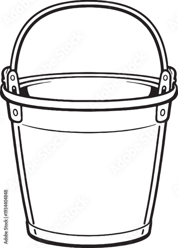 Farmer Fruit Picking Basket Line Art Vector