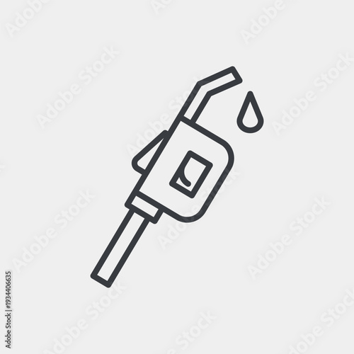 Fuel icon set in flat and strokes. Suitable for graphic projects. EPS10