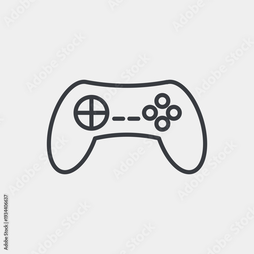 Game controller icon set in flat and strokes. Suitable for graphic projects. EPS10