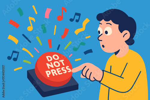 "Do Not Press" Big Red Button Actually Plays Party Music Prank
