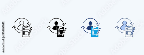 Lifecycle Planning Multiple Icon Illustration Vector