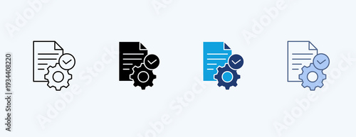 Process Automation Multiple Icon Illustration Vector