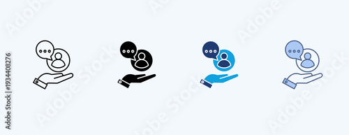 Customer Feedback Multiple Icon Illustration Vector