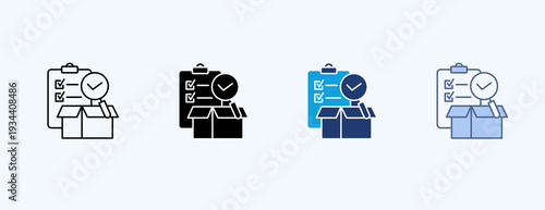Quality Control Multiple Icon Illustration Vector