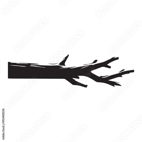 vector illustration of leafless wood