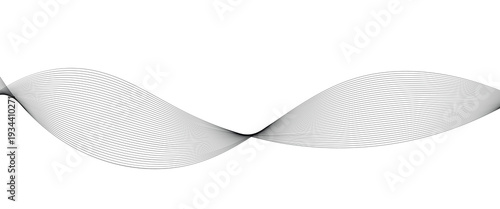 Abstract background featuring flowing lines that create a wave pattern. Ideal for modern designs, presentations, or website headers with a smooth texture. Banner design white background.