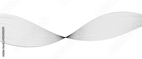 Abstract background featuring flowing lines that create a wave pattern. Ideal for modern designs, presentations, or website headers with a smooth texture. Banner design white background.