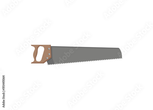 Vector illustration of a hand saw.