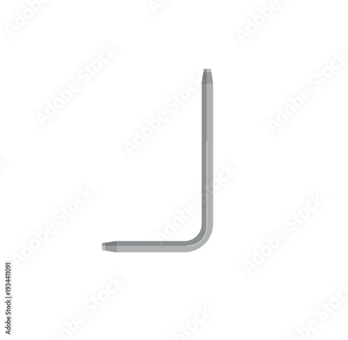 Vector illustration of a hex key wrench.
