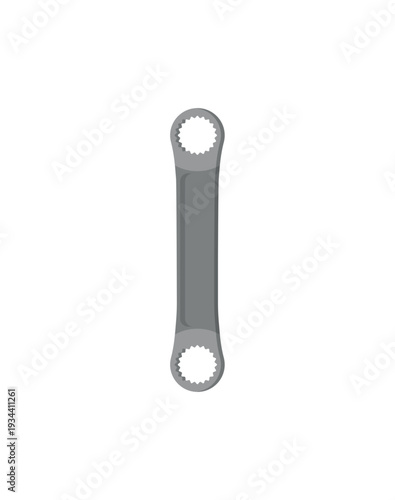 Vector illustration of a box end wrench.