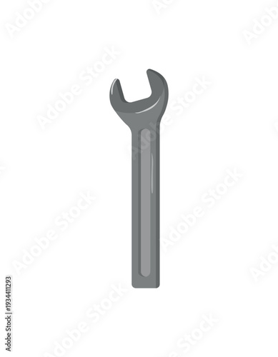 Vector illustration of an adjustable wrench.