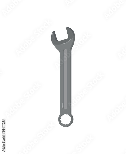 Vector illustration of a combination wrench.