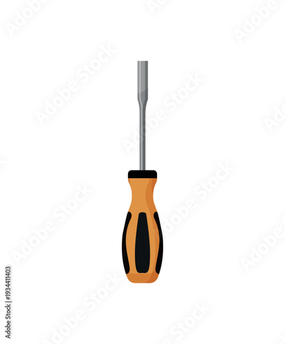 Vector illustration of a screwdriver tool.