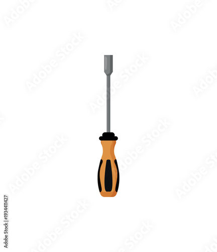 Vector illustration of a small screwdriver tool.