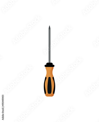 Vector illustration of a Phillips screwdriver tool.