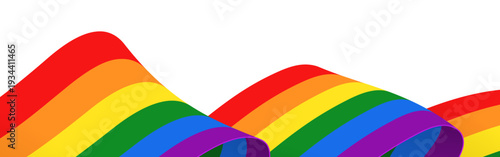 LGBT flag border, pride background, rainbow flag banner