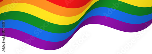 LGBT pride flag background, rainbow waving flag border