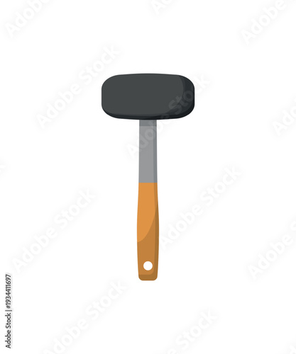 Vector illustration of a rubber mallet hammer.
