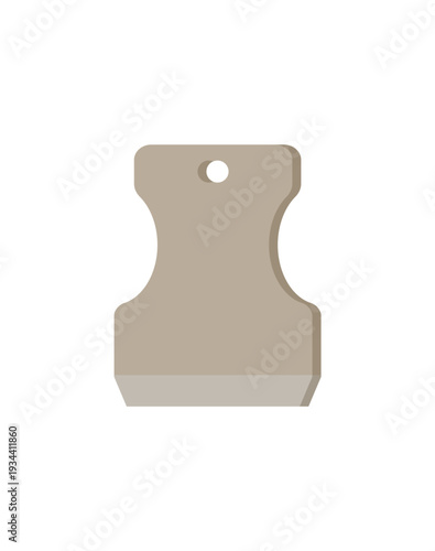 Vector illustration of a light brown scraper tool.