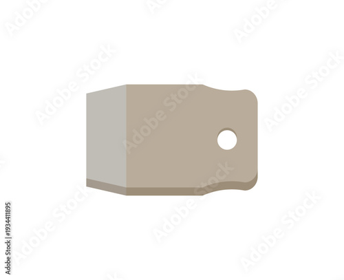 Vector illustration of a beige putty knife spatula.