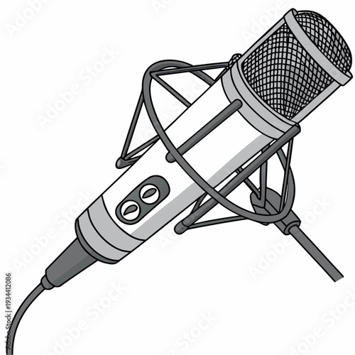 a studio microphone on a stand