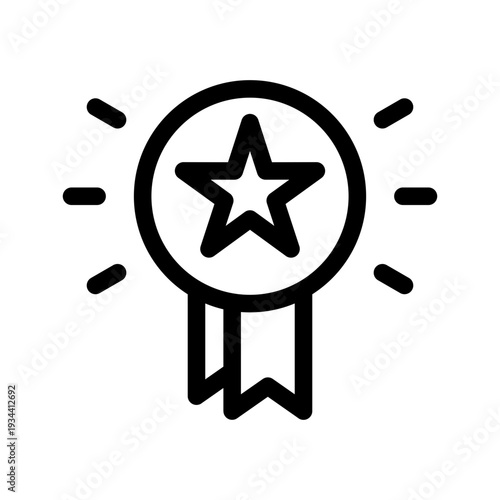 Quality Ribbon Icon Vector Symbol Design Illustration