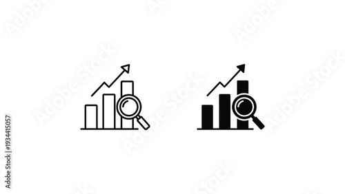 Comparative analysis of growth trends with magnified focus on key data points