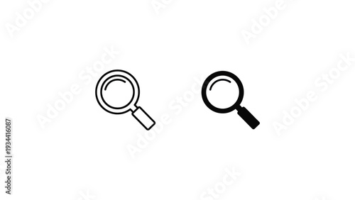 Two magnifying glasses with different handle styles displayed side by side