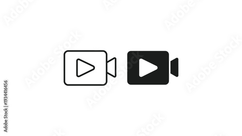 Play and video call icons representing multimedia and communication functionalities