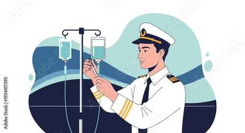 Medical Professional Adjusting IV Drip Bag for Patient Care