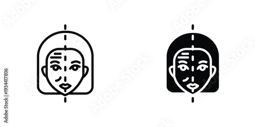 Facelifting procedure icon graphic design vector symbols. Best for Graphics