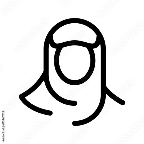 Hijab Icon Vector Symbol Design Illustration